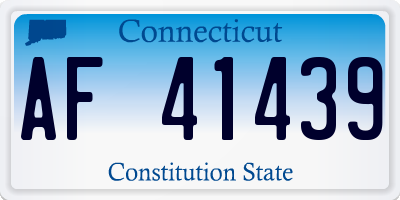 CT license plate AF41439