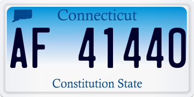 CT license plate AF41440