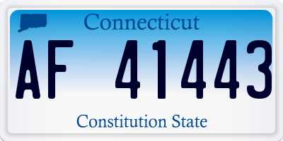 CT license plate AF41443