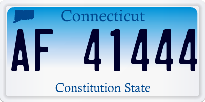 CT license plate AF41444