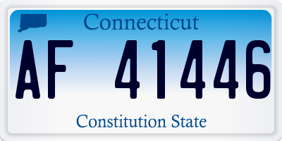 CT license plate AF41446