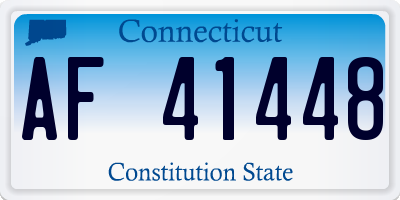 CT license plate AF41448