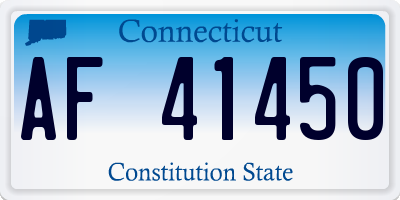 CT license plate AF41450