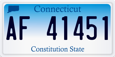 CT license plate AF41451