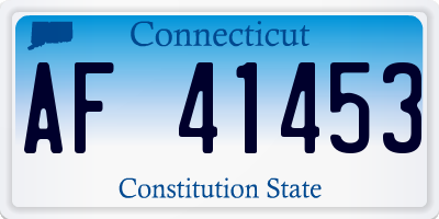 CT license plate AF41453