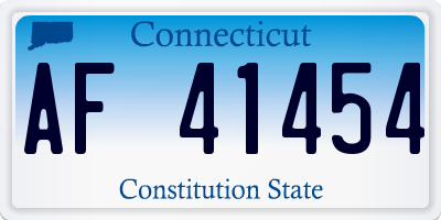 CT license plate AF41454