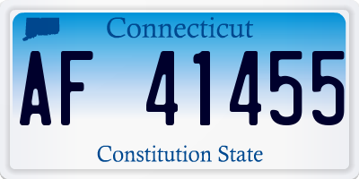 CT license plate AF41455