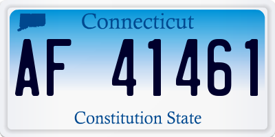 CT license plate AF41461