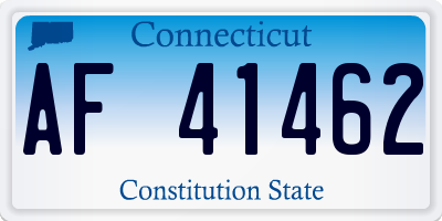 CT license plate AF41462