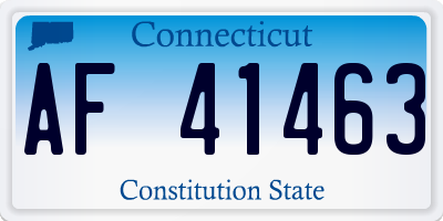 CT license plate AF41463
