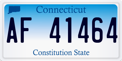 CT license plate AF41464