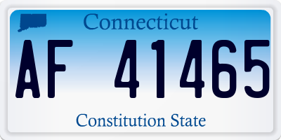 CT license plate AF41465
