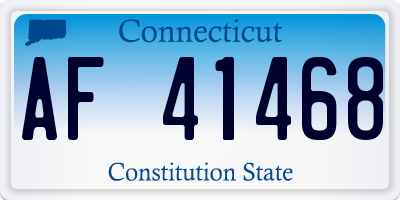 CT license plate AF41468