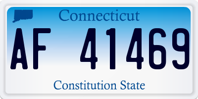 CT license plate AF41469