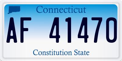 CT license plate AF41470