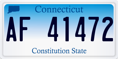 CT license plate AF41472