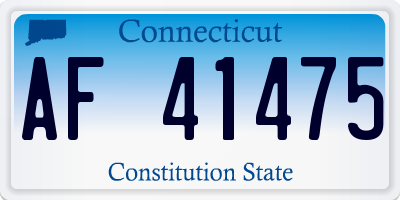 CT license plate AF41475