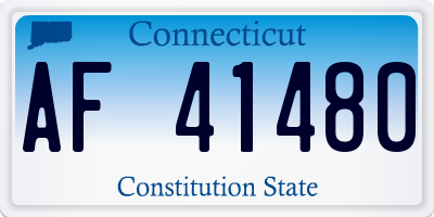 CT license plate AF41480