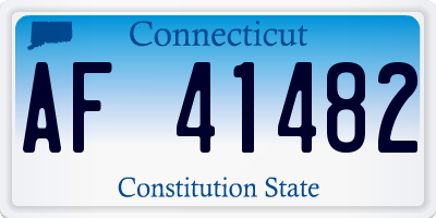 CT license plate AF41482
