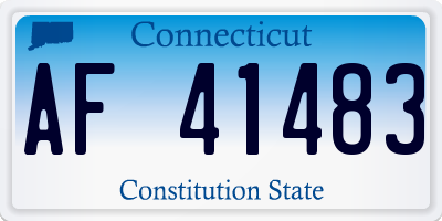 CT license plate AF41483