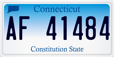 CT license plate AF41484