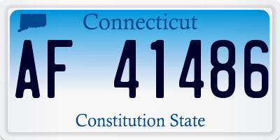 CT license plate AF41486