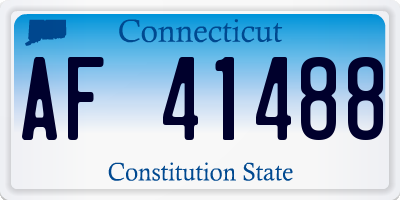CT license plate AF41488