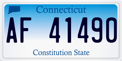 CT license plate AF41490