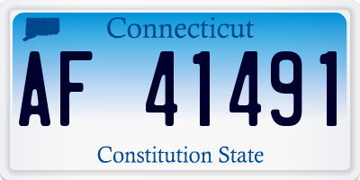 CT license plate AF41491