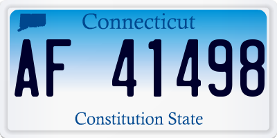 CT license plate AF41498