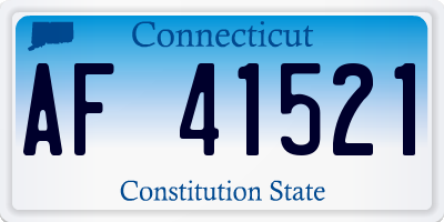CT license plate AF41521