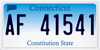 CT license plate AF41541