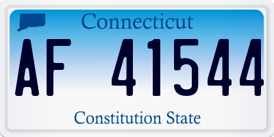 CT license plate AF41544