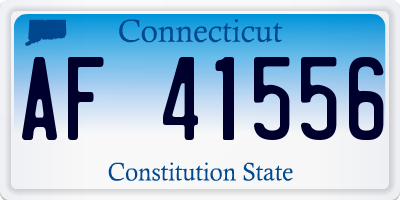 CT license plate AF41556
