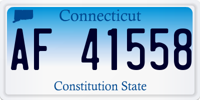 CT license plate AF41558