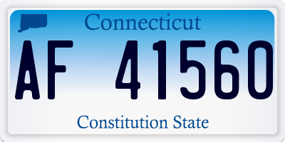 CT license plate AF41560