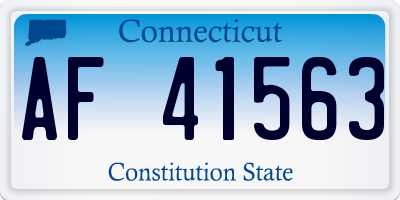 CT license plate AF41563