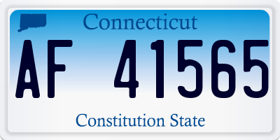 CT license plate AF41565