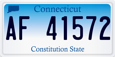 CT license plate AF41572