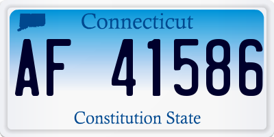 CT license plate AF41586