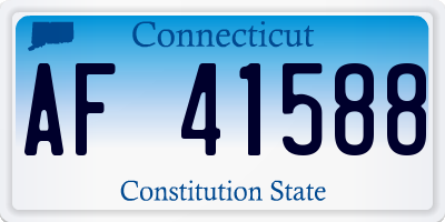 CT license plate AF41588