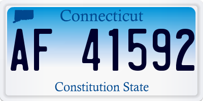 CT license plate AF41592