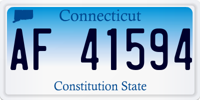 CT license plate AF41594