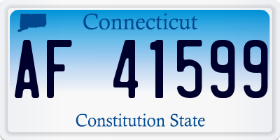 CT license plate AF41599