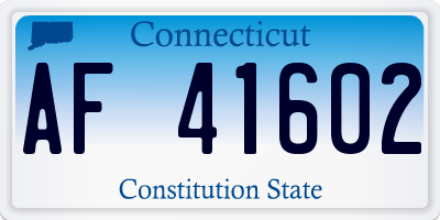 CT license plate AF41602