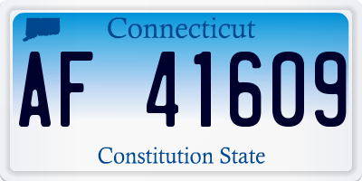 CT license plate AF41609
