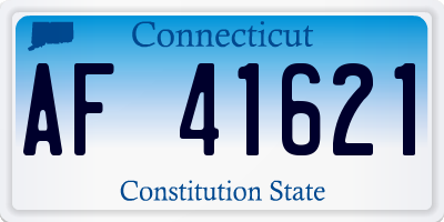 CT license plate AF41621