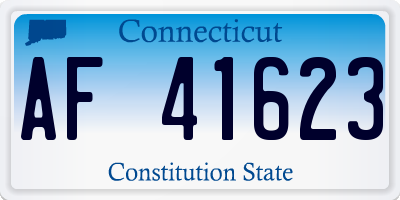CT license plate AF41623
