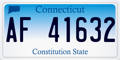 CT license plate AF41632