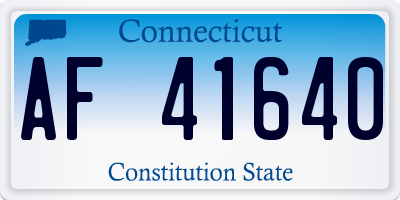 CT license plate AF41640